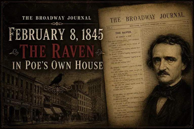 The Broadway Journal, February 8, 1845 — The Raven in Poe's Own House